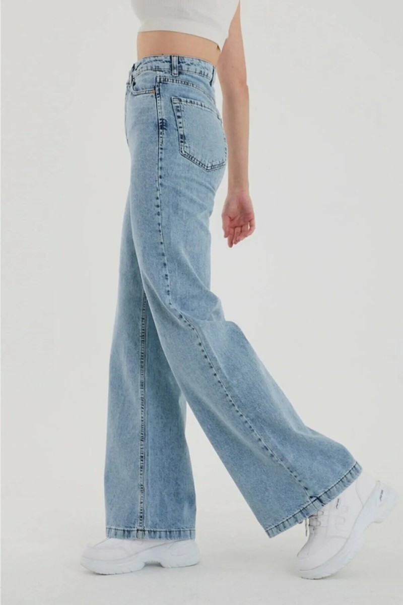 -buz Kar Likralı Süper Yüksek Bel Salaş Jeans Palazzo Pantolon. (süper Yüksek) Wide Leg -buz Kar Likralı Süper Yüksek Bel Salaş Jeans Palazzo Pantolon. (süper Yüksek) Wide Leg
