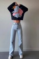 -buz Kar Likralı Süper Yüksek Bel Salaş Jeans Palazzo Pantolon. (süper Yüksek) Wide Leg -buz Kar Likralı Süper Yüksek Bel Salaş Jeans Palazzo Pantolon. (süper Yüksek) Wide Leg