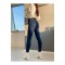 Tess Gold Kadın Solmayan Koyu Mavi Skinny Yüksek Bel Jeans Pantolon (TOPARLAYICI)