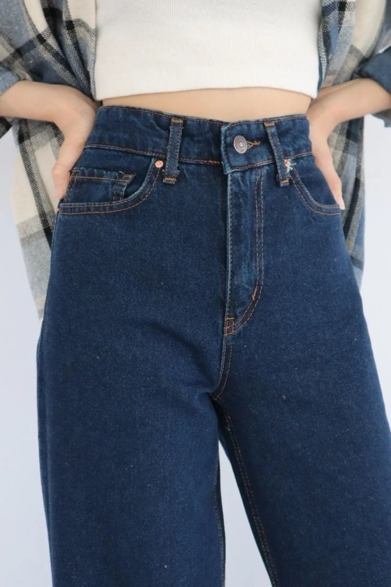 Forever Kadın koyu Mavi Extra Yüksek Bel Salaş Paça Denim Kot Pantolon Forever Kadın koyu Mavi Extra Yüksek Bel Salaş Paça Denim Kot Pantolon