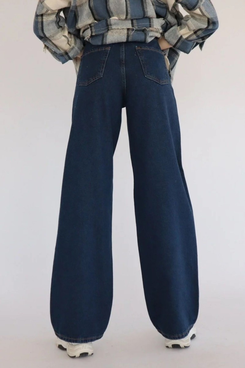 Forever Kadın koyu Mavi Extra Yüksek Bel Salaş Paça Denim Kot Pantolon Forever Kadın koyu Mavi Extra Yüksek Bel Salaş Paça Denim Kot Pantolon