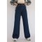 Forever Kadın koyu Mavi Extra Yüksek Bel Salaş Paça Denim Kot Pantolon