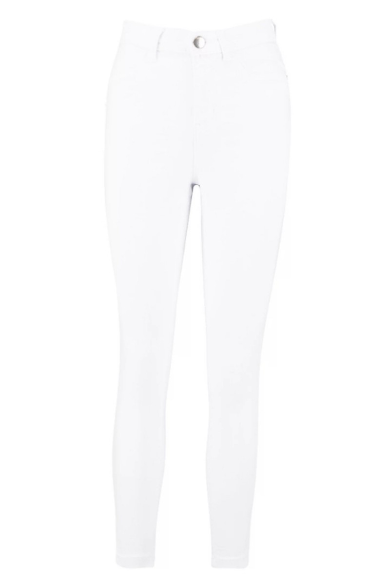 Gold Kadın Solmayan Beyaz Skinny Yüksek Bel Jeans Pantolon (toparlayıcı)