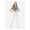 Montpellier Kadın Beyaz Tarz Yüksel Bel Bilek Boy Dar Paça Skinny Likralı Kot Pantalon