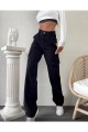 Jessia Solmaz Likralı Kadın Siyah Süper Yüksek Bel Arka Cepsiz Model Kargo Jeans Jessia Solmaz Likralı Kadın Siyah Süper Yüksek Bel Arka Cepsiz Model Kargo Jeans