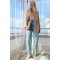 Gemma Kadın Buz Kar Yıkama Extra Yüksek Bel Salaş Paça Denim Kot Pantolon