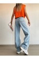 Helen Kadın Açık Mavi Kar Yıkama Extra Yüksek Bel Salaş Paça Denim Kot Pantolon Helen Kadın Açık Mavi Kar Yıkama Extra Yüksek Bel Salaş Paça Denim Kot Pantolon