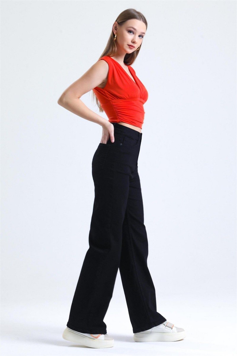 Freesia Süper Yüksek A.c.a.i.p S.o.l.m.a.z Siyah Salaş Jeans Palazzo Pantolon Freesia Süper Yüksek A.c.a.i.p S.o.l.m.a.z Siyah Salaş Jeans Palazzo Pantolon