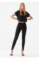 Likralı Dar Paça Skinny Siyah Kadın Bilek Boy Yüksel Bel Kot Pantalon Likralı Dar Paça Skinny Siyah Kadın Bilek Boy Yüksel Bel Kot Pantalon