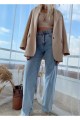 Berry Kadın Buz Kar Yıkama Extra Yüksek Bel Salaş Paça Denim Kot Pantolon Berry Kadın Buz Kar Yıkama Extra Yüksek Bel Salaş Paça Denim Kot Pantolon