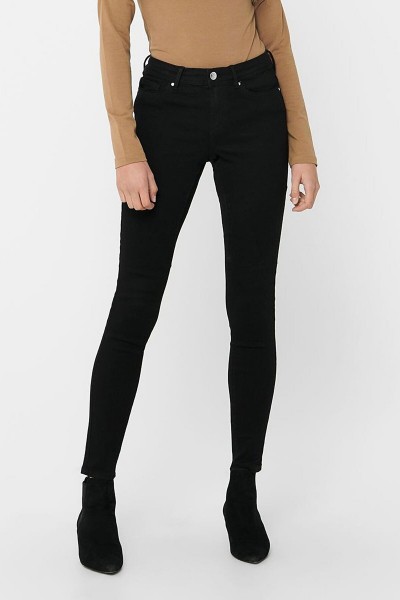 Dar Paça Skinny Yüksel Bel Siyah Kadın Bilek Boy Likralı Kot Pantalon