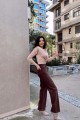 Kadın Kahverengi Extra Yüksek Bel Salaş Paça Denim Kot Pantolon Kadın Kahverengi Extra Yüksek Bel Salaş Paça Denim Kot Pantolon