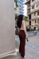 Kadın Kahverengi Extra Yüksek Bel Salaş Paça Denim Kot Pantolon Kadın Kahverengi Extra Yüksek Bel Salaş Paça Denim Kot Pantolon