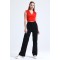 Freesia Süper Yüksek A.c.a.i.p S.o.l.m.a.z Siyah Salaş Jeans Palazzo Pantolon