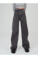 Extra Yüksek Bel Salaş Paça Kadın Füme Kar Yıkama Denim Kot Pantolon Extra Yüksek Bel Salaş Paça Kadın Füme Kar Yıkama Denim Kot Pantolon