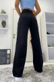 Extra Yüksek Bel Siyah 3 Yırtık Salaş Paça Kadın Denim Kot Pantolon Extra Yüksek Bel Siyah 3 Yırtık Salaş Paça Kadın Denim Kot Pantolon