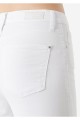 Beyaz Skinny Jean Kadın Bilek Boy Yüksel Bel Kot Pantalon