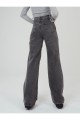 Extra Yüksek Bel Salaş Paça Kadın Füme Kar Yıkama Denim Kot Pantolon Extra Yüksek Bel Salaş Paça Kadın Füme Kar Yıkama Denim Kot Pantolon