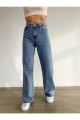 Extra Yüksek Bel Salaş Paça Kadın Orta Kar Denim Kot Pantolon Extra Yüksek Bel Salaş Paça Kadın Orta Kar Denim Kot Pantolon