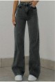 Kadın Füme Kar Yıkama Extra Yüksek Bel Salaş Paça Denim Kot Jean Kadın Füme Kar Yıkama Extra Yüksek Bel Salaş Paça Denim Kot Jean