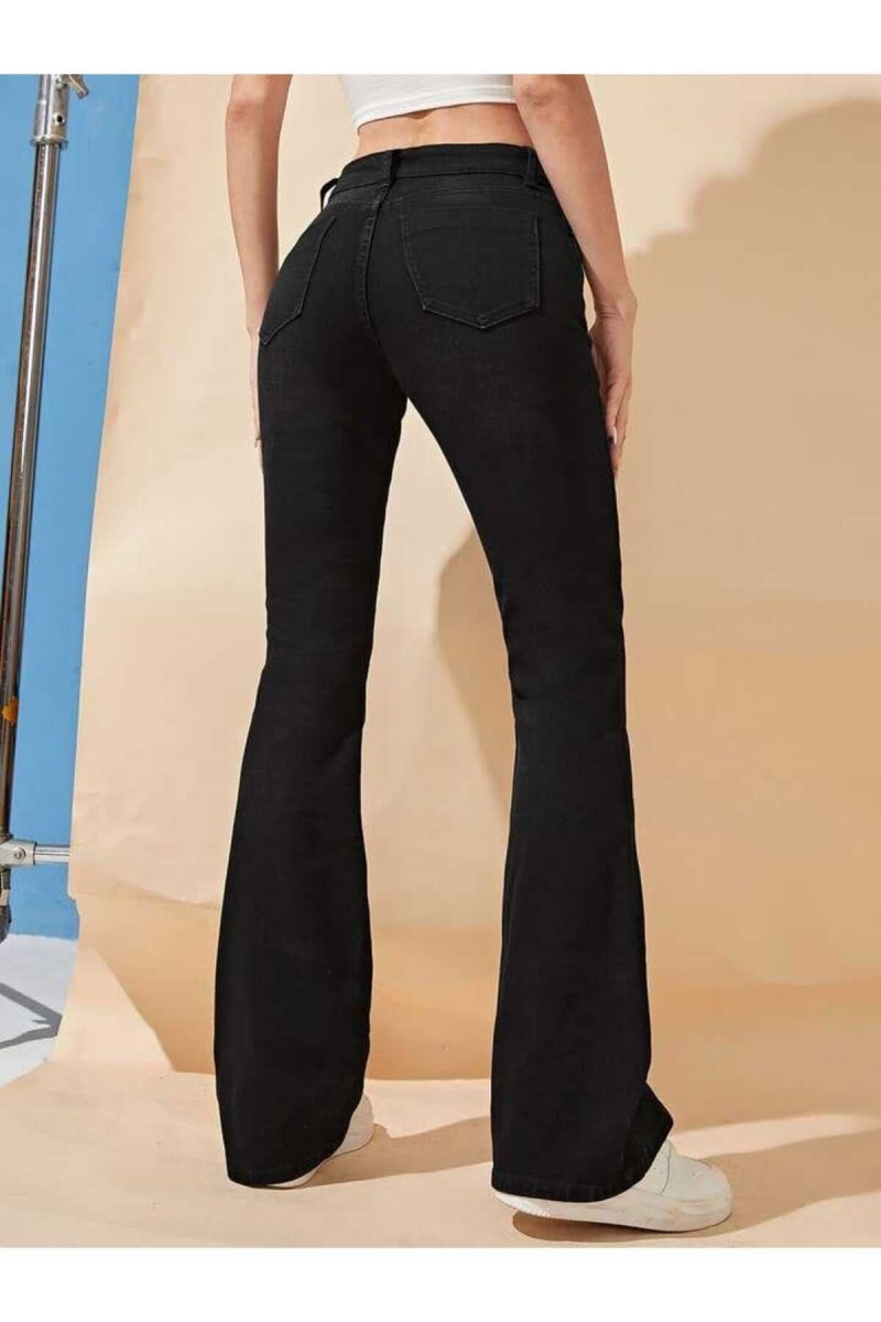 Siyah Solmaz Ispanyol Yüksek Bel Jeans Siyah Solmaz Ispanyol Yüksek Bel Jeans
