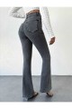 Füme Kar Yıkama Ispanyol Paça Yüksek Bel Jeans Füme Kar Yıkama Ispanyol Paça Yüksek Bel Jeans