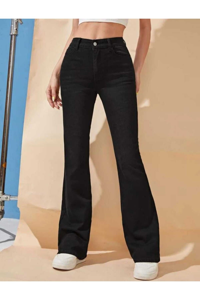 Siyah Solmaz Ispanyol Yüksek Bel Jeans Siyah Solmaz Ispanyol Yüksek Bel Jeans