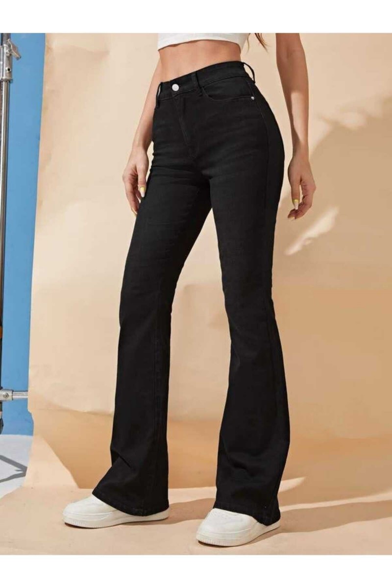 Siyah Solmaz Ispanyol Yüksek Bel Jeans Siyah Solmaz Ispanyol Yüksek Bel Jeans