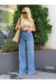 Extra Yüksek Bel Salaş Paça Kadın Kar Yıkama Kot Jeans Extra Yüksek Bel Salaş Paça Kadın Kar Yıkama Kot Jeans
