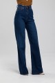 Yüksek Bel Salaş Paça Koyu Mavi Kadın Kot Jeans Yüksek Bel Salaş Paça Koyu Mavi Kadın Kot Jeans