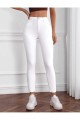 Yüksel Bel Beyaz Skinny Bilek Boy Dar PaçaLikralı Kot