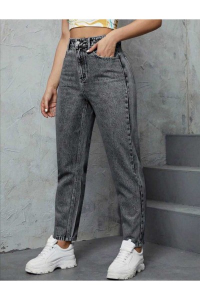 Casper Füme Kar Yıkama Mom Jeans
