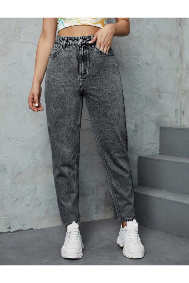 Casper Füme Kar Yıkama Mom Jeans Casper Füme Kar Yıkama Mom Jeans