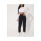 Yüksek Bel Likralı Siyah Mom Jeans