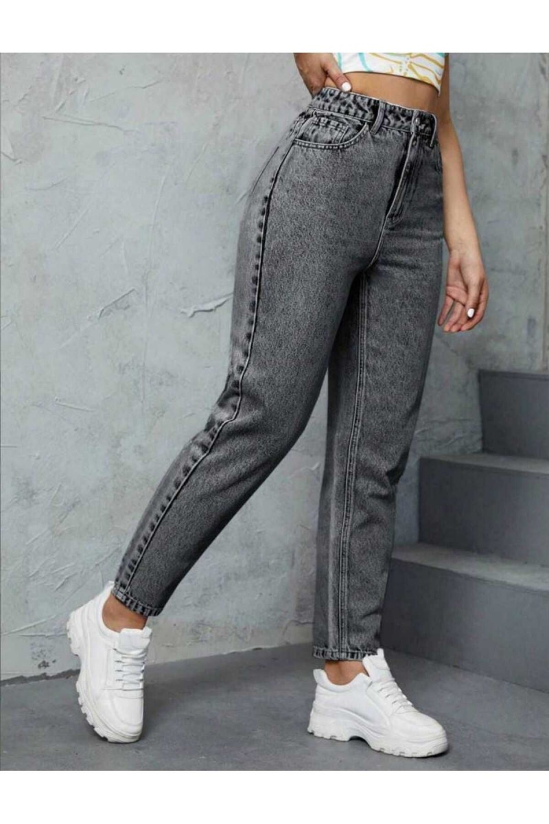 Casper Füme Kar Yıkama Mom Jeans Casper Füme Kar Yıkama Mom Jeans
