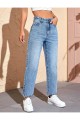 Mavi Kar Yıkama Likralı Mom Jeans Mavi Kar Yıkama Likralı Mom Jeans