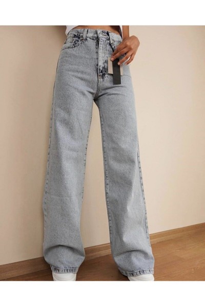 Mavi Kar Yıkama Yüksek Bel Salaş Kot Jeans