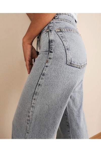 Mavi Kar Yıkama Yüksek Bel Salaş Kot Jeans