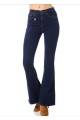 Flare Jeans Koyu Mavi Solmaz Ispanyol Yüksek Bel Flare Jeans Koyu Mavi Solmaz Ispanyol Yüksek Bel