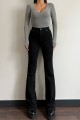 Flare Jeans Siyah Solmaz Ispanyol Yüksek Bel Flare Jeans Siyah Solmaz Ispanyol Yüksek Bel