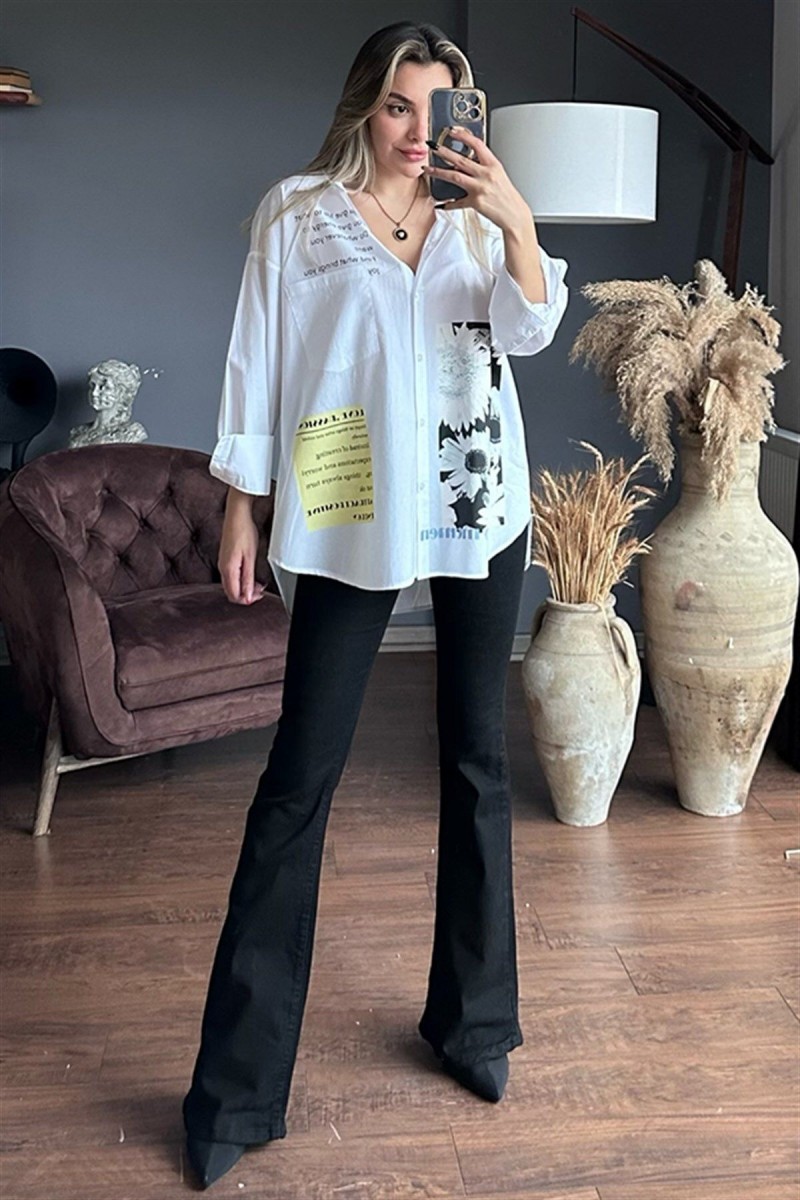 Siyah Solmaz Ispanyol Yüksek Bel Flare Jeans