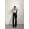 Flare Jeans Siyah Solmaz Ispanyol Yüksek Bel