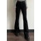 Flare Jeans Siyah Solmaz Ispanyol Yüksek Bel