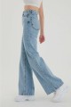 90 s Kar Yıkama Mavi Likralı Süper Yüksek Bel Salaş Jeans Palazzo Pantolon 90 s Kar Yıkama Mavi Likralı Süper Yüksek Bel Salaş Jeans Palazzo Pantolon