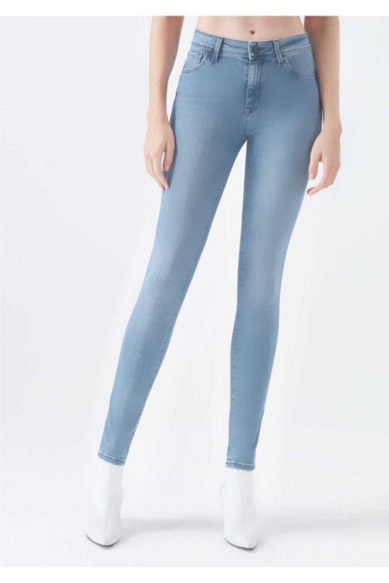 Kadın Mavi Kot Power Likralı Yüksek Bel Jean Pantolon(TOPARLAYICI) Kadın Mavi Kot Power Likralı Yüksek Bel Jean Pantolon(TOPARLAYICI)