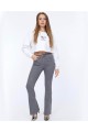 Glenn Kadın Solmaz Gri Ispanyol Kalıp Ispanyol Paça Yüksek Bel Jean