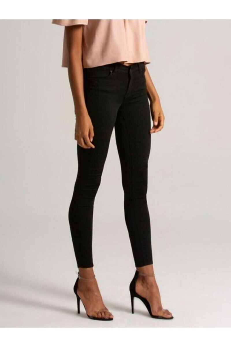 Sarah Gold Ikon Siyah Skinny Jeans Kot Pantolon (SİMSİYAH)
