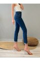 Phoebe Lacivert Skiiny Mom (fit Mom) Yüksek Bel Mom Jeans Boyfriend