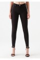Likralı Dar Paça Skinny Siyah Kadın Bilek Boy Yüksel Bel Kot Pantalon