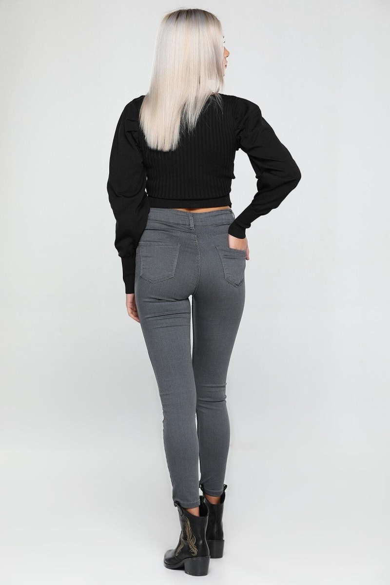 Yüksek Bel Jean Pantolon(RENK SOLMAYAN)